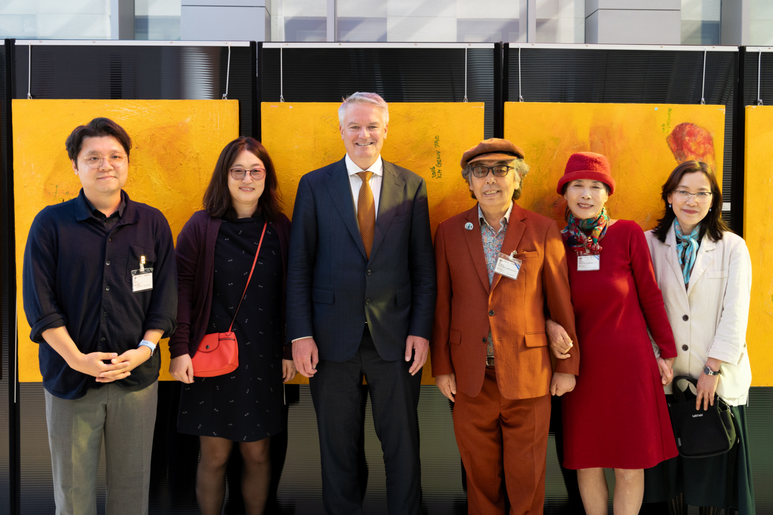 Mathias Cormann, Secretary-General of the OECD attends a donation artwork from artist, Mr. KIM Geun Tae, Korea to OECD in Paris on September 12, 2024.