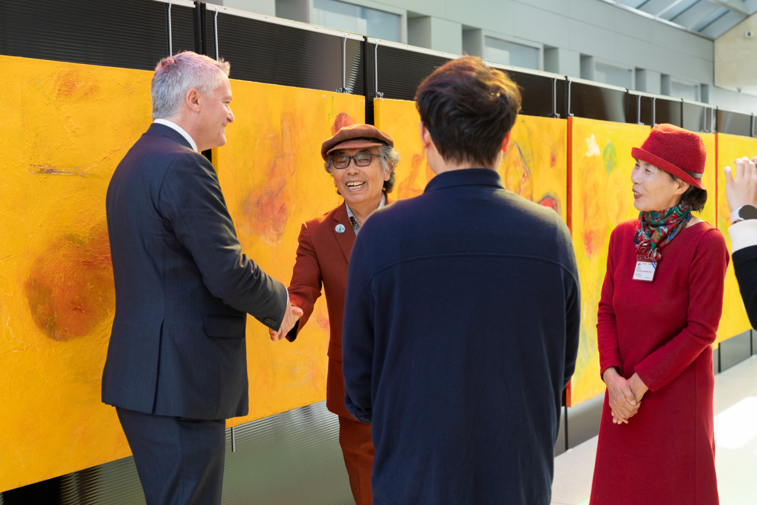 Mathias Cormann, Secretary-General of the OECD attends a donation artwork from artist, Mr. KIM Geun Tae, Korea to OECD in Paris on September 12, 2024.